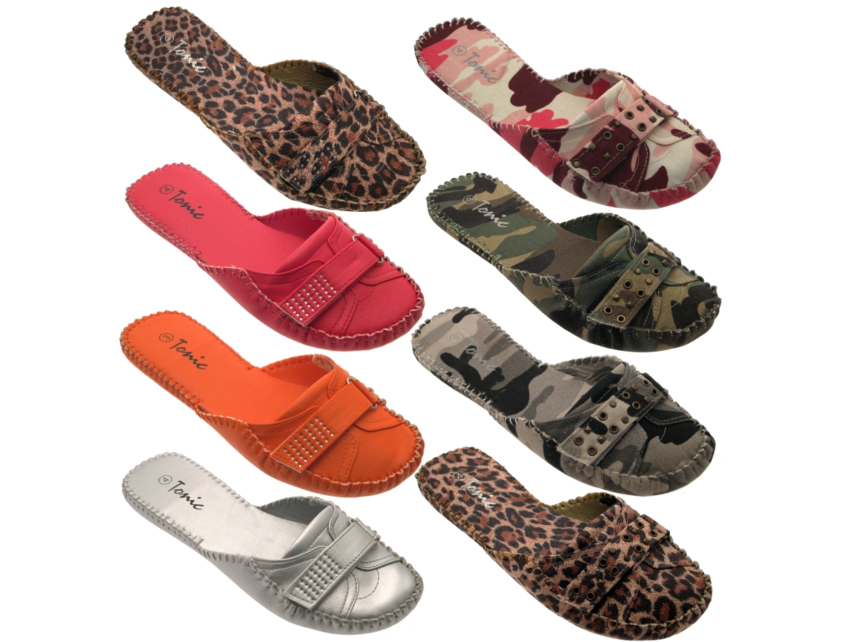 flat mule slides open toe